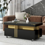 Modern Contemporary Cocktail Table with Faux Marble Top by Yeah Depot - Comfortable Living Decor