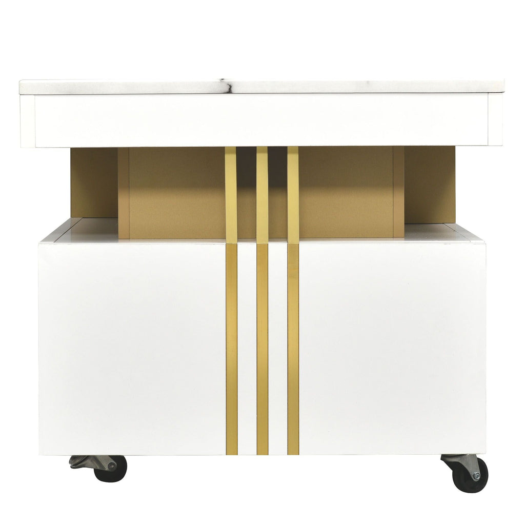 Modern Contemporary Cocktail Table with Faux Marble Top by Yeah Depot - Comfortable Living Decor