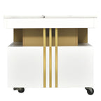 Modern Contemporary Cocktail Table with Faux Marble Top by Yeah Depot - Comfortable Living Decor
