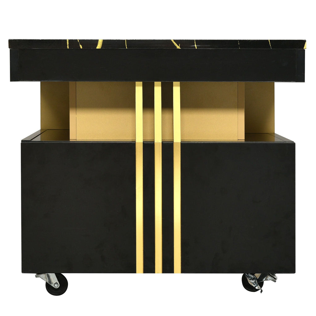 Modern Contemporary Cocktail Table with Faux Marble Top by Yeah Depot - Comfortable Living Decor