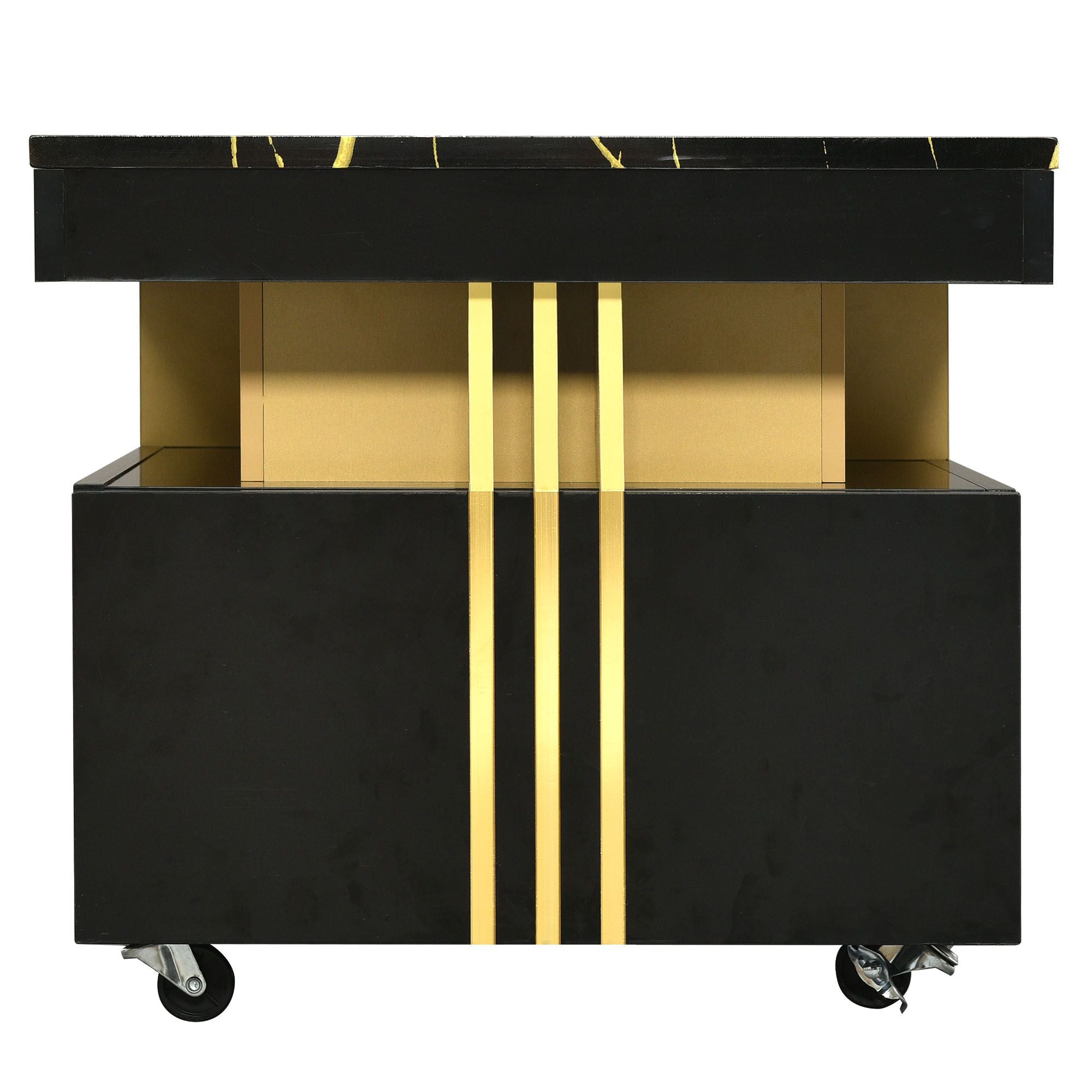 Modern Contemporary Cocktail Table with Faux Marble Top by Yeah Depot - Comfortable Living Decor