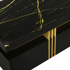 Modern Contemporary Cocktail Table with Faux Marble Top by Yeah Depot - Comfortable Living Decor