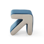 Modern Creative Upholstered Velvet Sofa Stool Kids Stool Shoe Bench Footrest Footstool Multifaceted Stool Ottoman Coffee Table Arrow Design Handicraft Decoration for Living Room Bedroom,BL/BE - Comfortable Living Decor