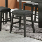 Modern Gray Finish 5pc Counter Height High Dining Table w Storage Shelves High Chairs And Stools Wooden Kitchen Breakfast Table Dining Room Furniture - Comfortable Living Decor