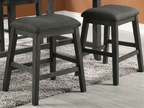 Modern Gray Finish 5pc Counter Height High Dining Table w Storage Shelves High Chairs And Stools Wooden Kitchen Breakfast Table Dining Room Furniture - Comfortable Living Decor