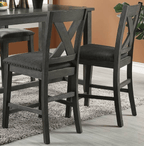 Modern Gray Finish 5pc Counter Height High Dining Table w Storage Shelves High Chairs And Stools Wooden Kitchen Breakfast Table Dining Room Furniture - Comfortable Living Decor