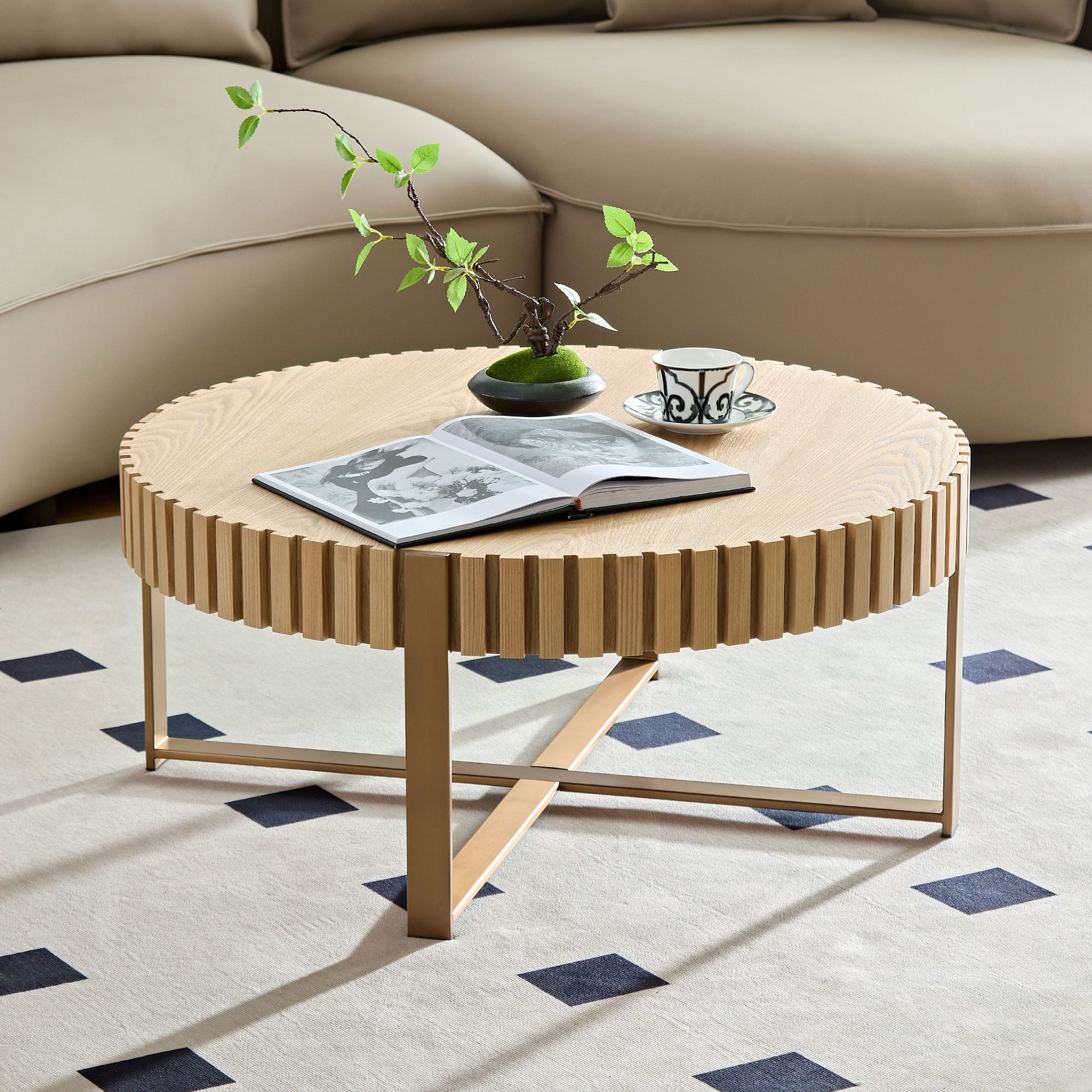 Modern Handcraft Cocktail Table by Orien - Comfortable Living Decor