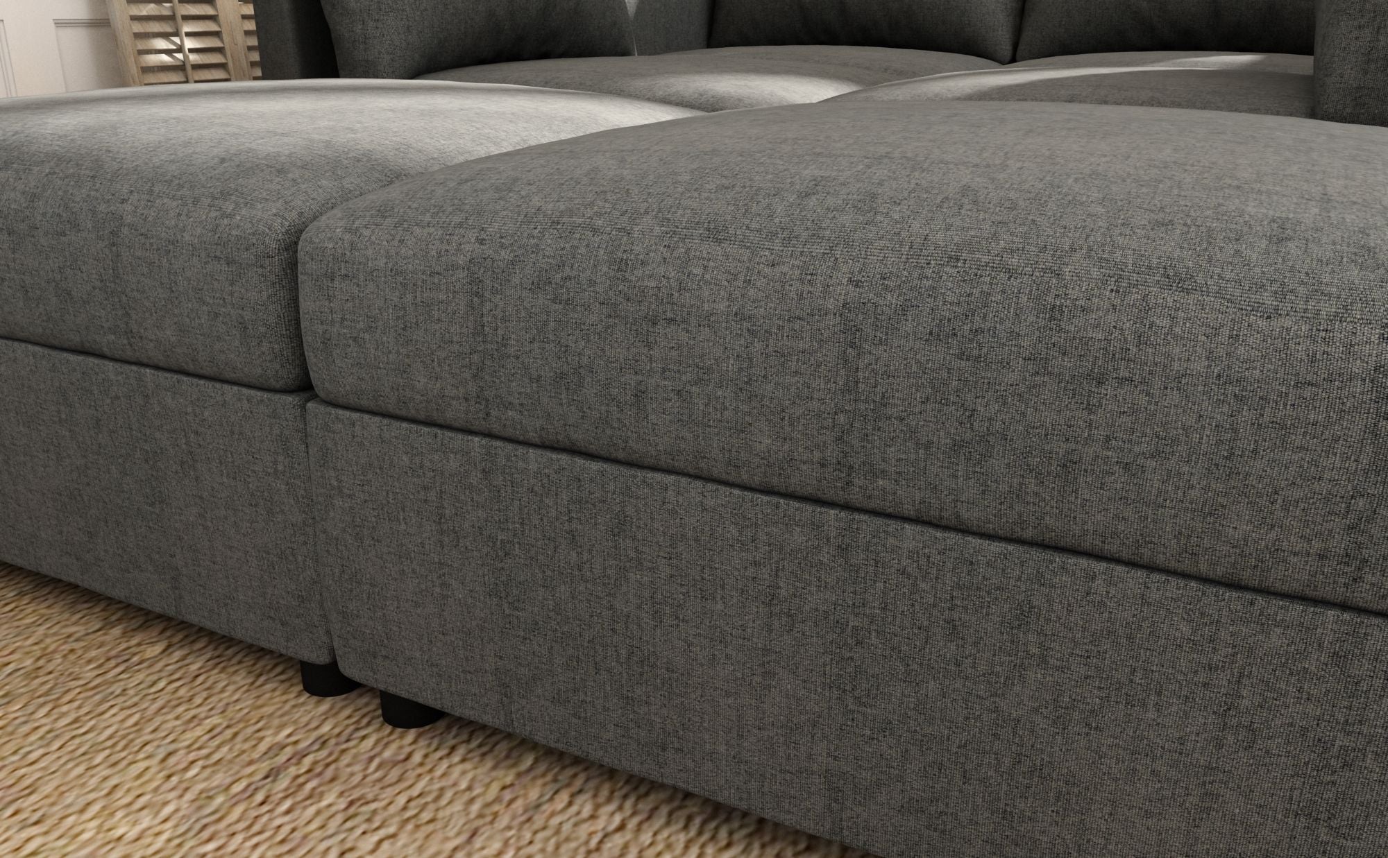 Modern Large Sectional Sofa, U - Shape Modular Sectional Couch with Storage Function,123" Sofa Bed with Ottoman,6 Seat Sectionals Chaise for Living Room,Chenille - Comfortable Living Decor