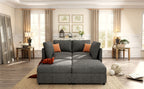 Modern Large Sectional Sofa, U - Shape Modular Sectional Couch with Storage Function,123" Sofa Bed with Ottoman,6 Seat Sectionals Chaise for Living Room,Chenille - Comfortable Living Decor