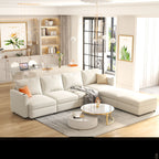 Modern Large Sectional Sofa, U - Shape Modular Sectional Couch with Storage Function,123" Sofa Bed with Ottoman,6 Seat Sectionals Chaise for Living Room,Chenille - Comfortable Living Decor