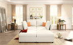 Modern Large Sectional Sofa, U - Shape Modular Sectional Couch with Storage Function,123" Sofa Bed with Ottoman,6 Seat Sectionals Chaise for Living Room,Chenille - Comfortable Living Decor