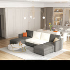 Modern Large Sectional Sofa, U - Shape Modular Sectional Couch with Storage Function,123" Sofa Bed with Ottoman,6 Seat Sectionals Chaise for Living Room,Chenille - Comfortable Living Decor