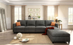 Modern Large Sectional Sofa, U - Shape Modular Sectional Couch with Storage Function,123" Sofa Bed with Ottoman,6 Seat Sectionals Chaise for Living Room,Chenille - Comfortable Living Decor