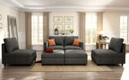 Modern Large Sectional Sofa, U - Shape Modular Sectional Couch with Storage Function,123" Sofa Bed with Ottoman,6 Seat Sectionals Chaise for Living Room,Chenille - Comfortable Living Decor