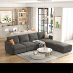 Modern Large Sectional Sofa, U - Shape Modular Sectional Couch with Storage Function,123" Sofa Bed with Ottoman,6 Seat Sectionals Chaise for Living Room,Chenille - Comfortable Living Decor