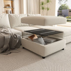 Modern Large Sectional Sofa, U - Shape Modular Sectional Couch with Storage Function,123" Sofa Bed with Ottoman,6 Seat Sectionals Chaise for Living Room,Chenille - Comfortable Living Decor