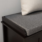 Modern Shoe Storage Bench Entryway with Cushion and 2 Sliding Doors by Homcom - Comfortable Living Decor