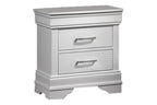 Modern Sleek Bedside Table White 1pc Nightstand Bedroom Furniture Accent Handles Spacious Drawers - Comfortable Living Decor