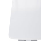Modern Square Dining Table, Stretchable, White Table Top+MDF X - Shape Table Leg with Metal Base - Comfortable Living Decor