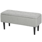 Modern Storage Bench, Ottoman with Storage and Lamb's Wool Upholstery for Living & Bedroom - Comfortable Living Decor