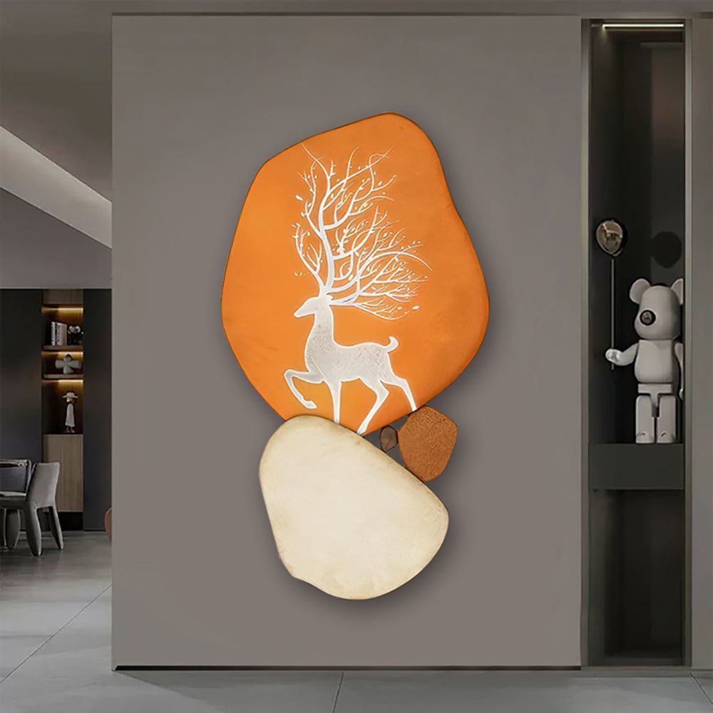 Modern Wooden Deer Wall Art - Comfortable Living Decor
