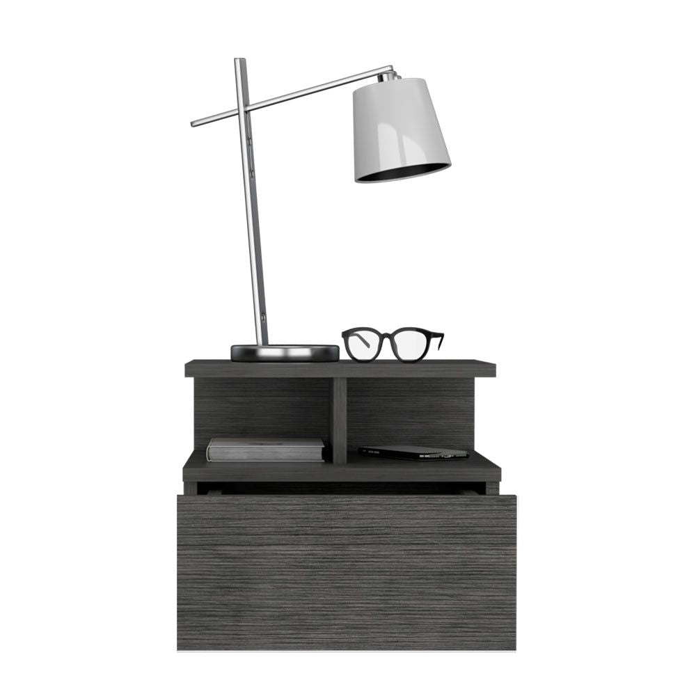 Nightstand Floating Flopini, Bedroom, Smokey Oak - Comfortable Living Decor