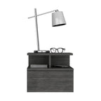 Nightstand Floating Flopini, Bedroom, Smokey Oak - Comfortable Living Decor