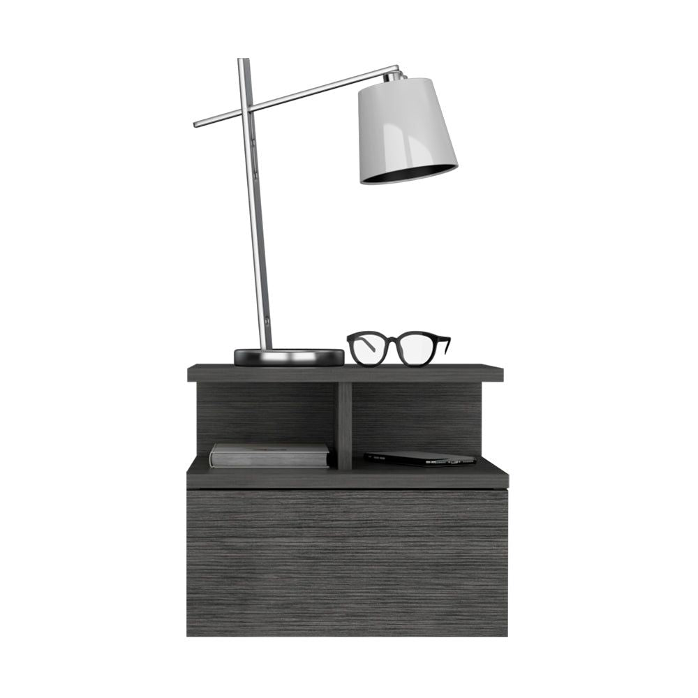 Nightstand Floating Flopini, Bedroom, Smokey Oak - Comfortable Living Decor