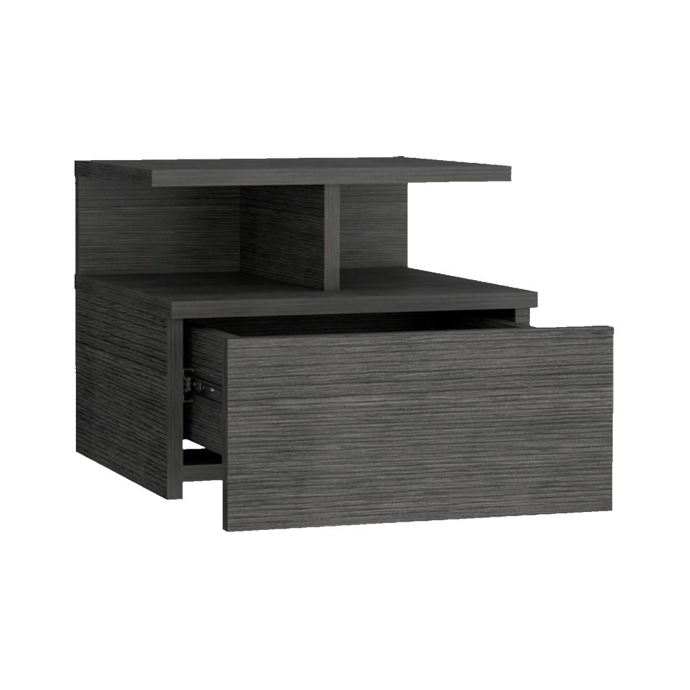 Nightstand Floating Flopini, Bedroom, Smokey Oak - Comfortable Living Decor