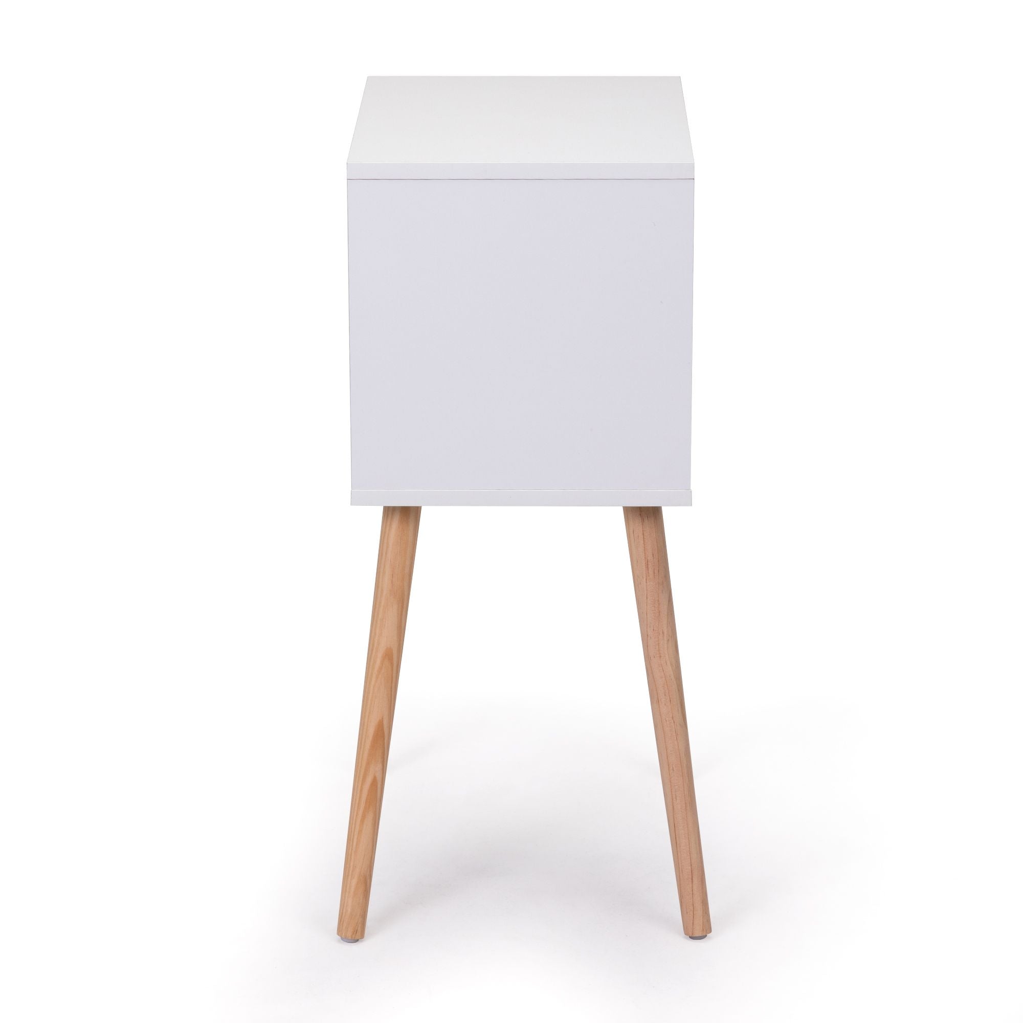 Nightstand with 2 Drawers, Bedside Tables with Solid Wood Legs and Storage, End Table, Side Table, Bedside Furniture for Bedroom, Living Room, White Walnut - Comfortable Living Decor