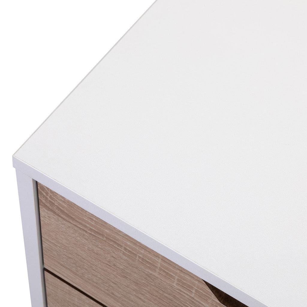Nightstand with 2 Drawers, Bedside Tables with Solid Wood Legs and Storage, End Table, Side Table, Bedside Furniture for Bedroom, Living Room, White Walnut - Comfortable Living Decor