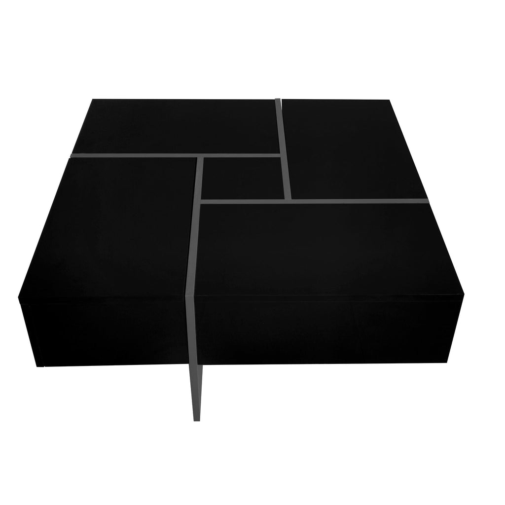 On - Trend Cocktail Table with 4 Storage Compartments by Yeah Depot - Comfortable Living Decor