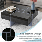 On - Trend Cocktail Table with 4 Storage Compartments by Yeah Depot - Comfortable Living Decor