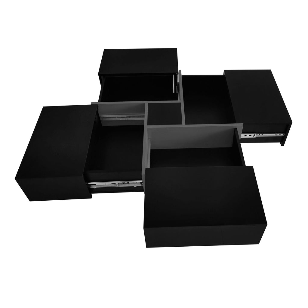 On - Trend Cocktail Table with 4 Storage Compartments by Yeah Depot - Comfortable Living Decor