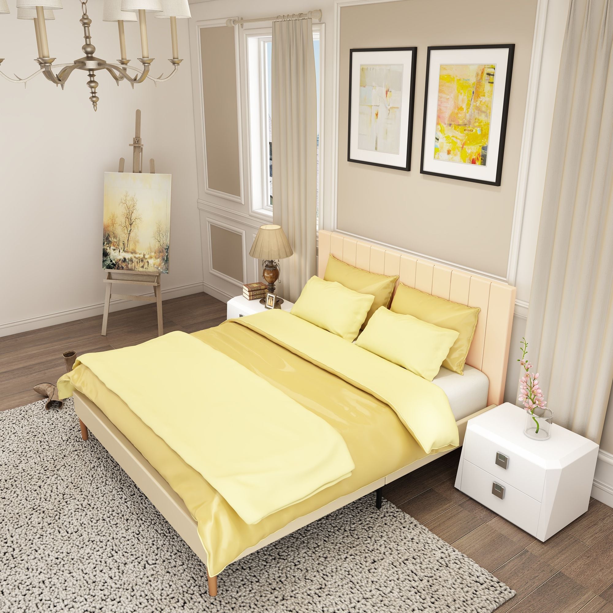 Queen Size Bed Frame w/ Headboard by Yeah Depot - Comfortable Living Decor