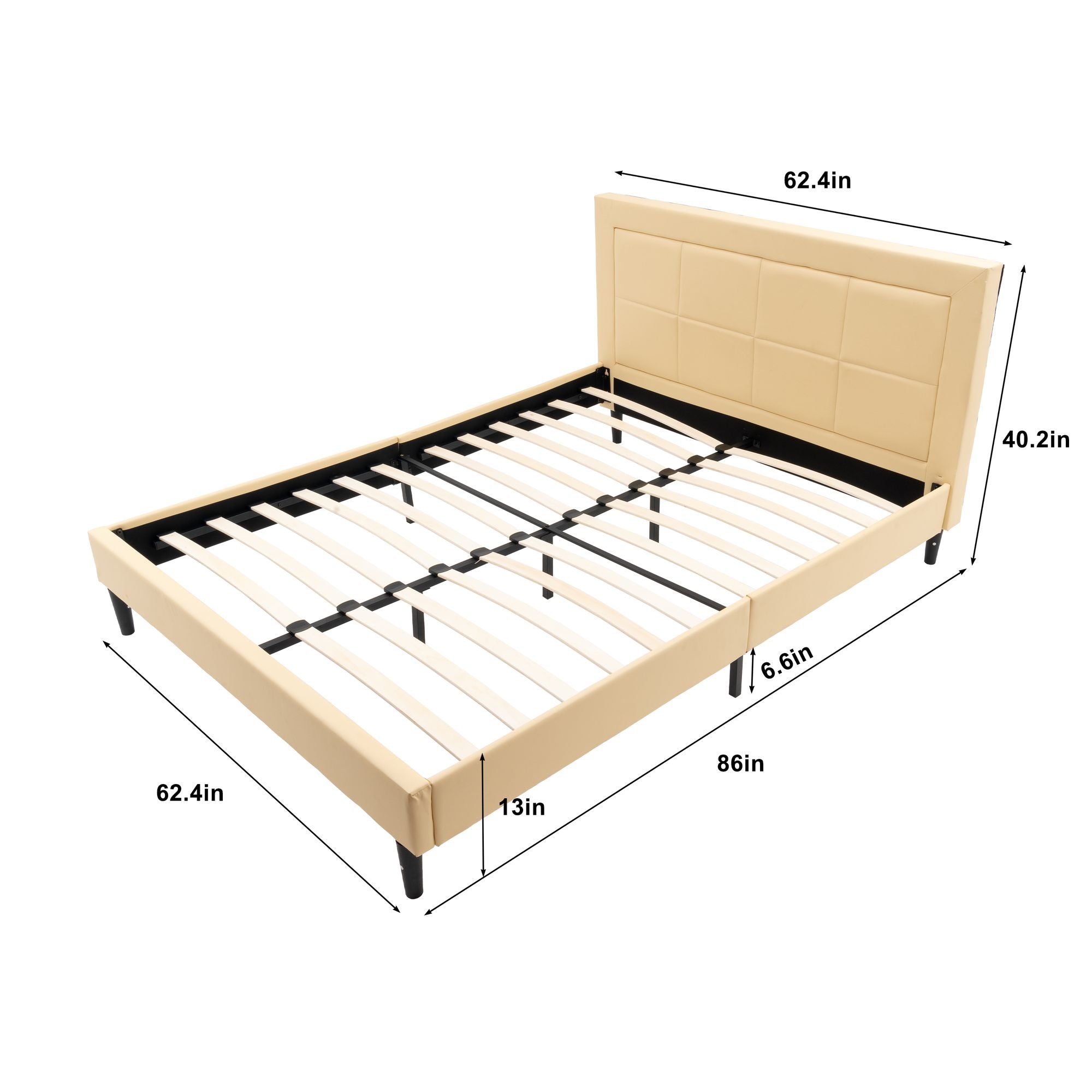 Queen Size Bed Frame w/ Headboard by Yeah Depot - Comfortable Living Decor