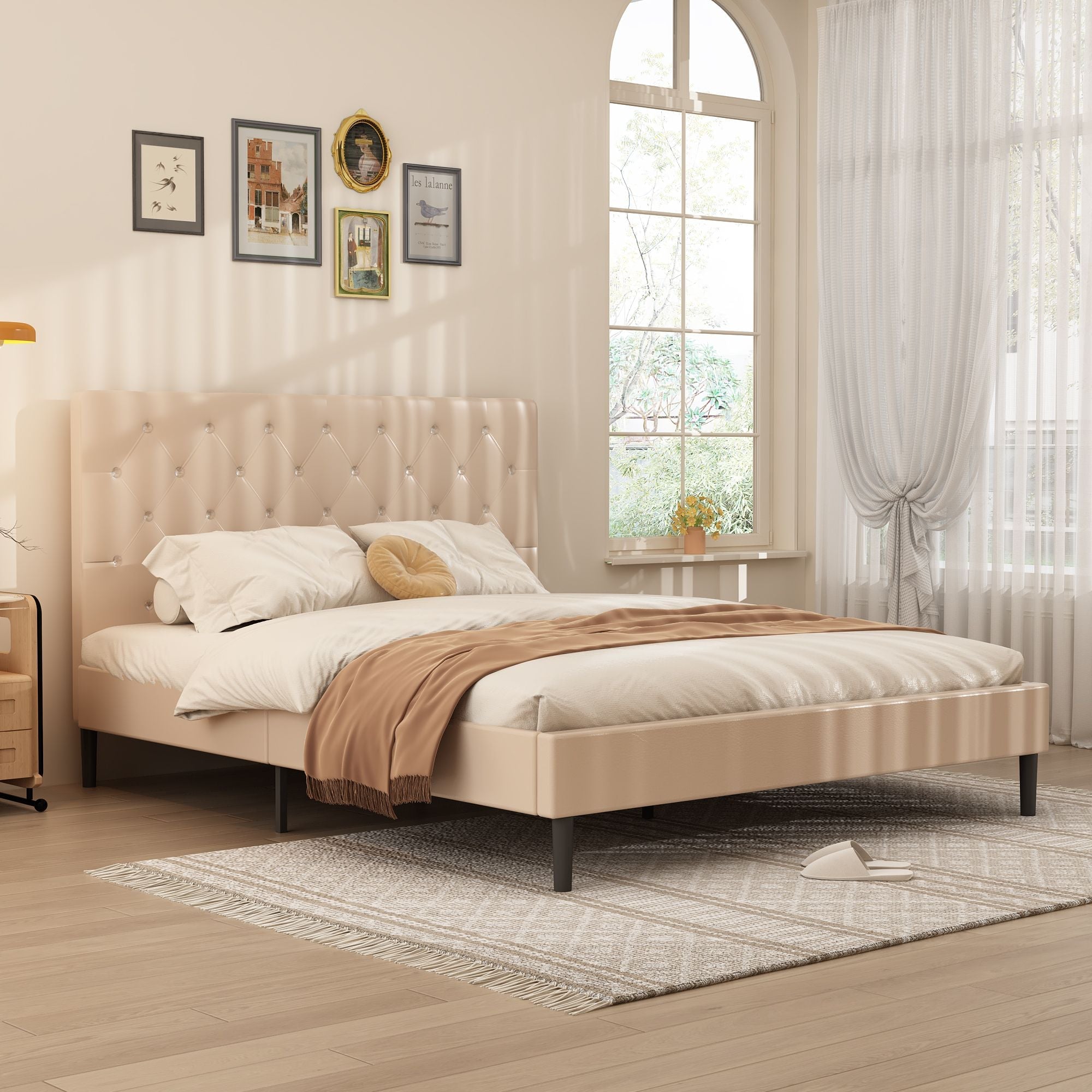 Queen Size Bed Frame w/ Headboard by Yeah Depot - Comfortable Living Decor