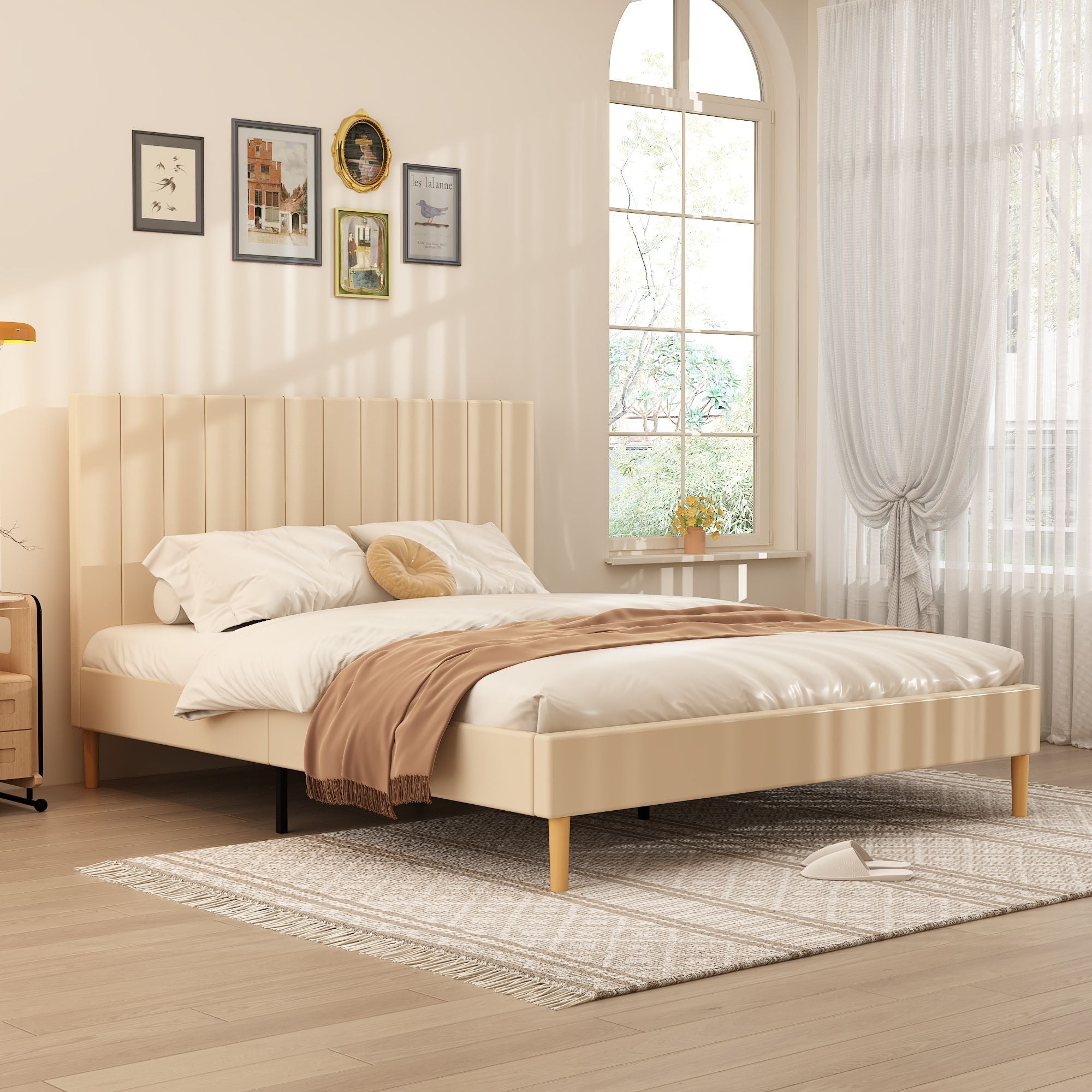 Queen Size Bed Frame w/ Headboard by Yeah Depot - Comfortable Living Decor