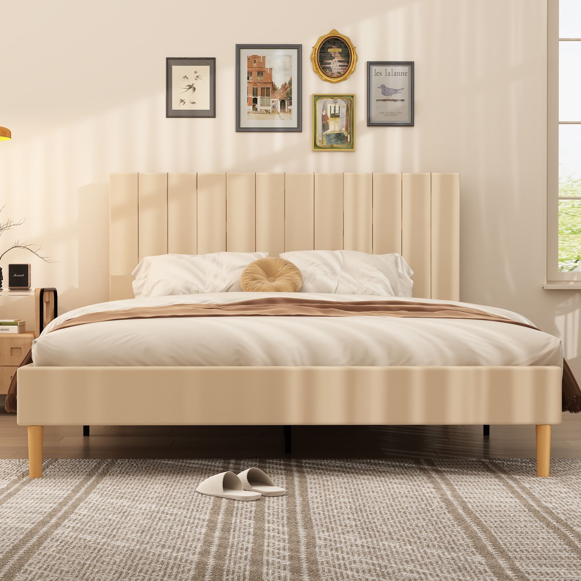 Queen Size Bed Frame w/ Headboard by Yeah Depot - Comfortable Living Decor