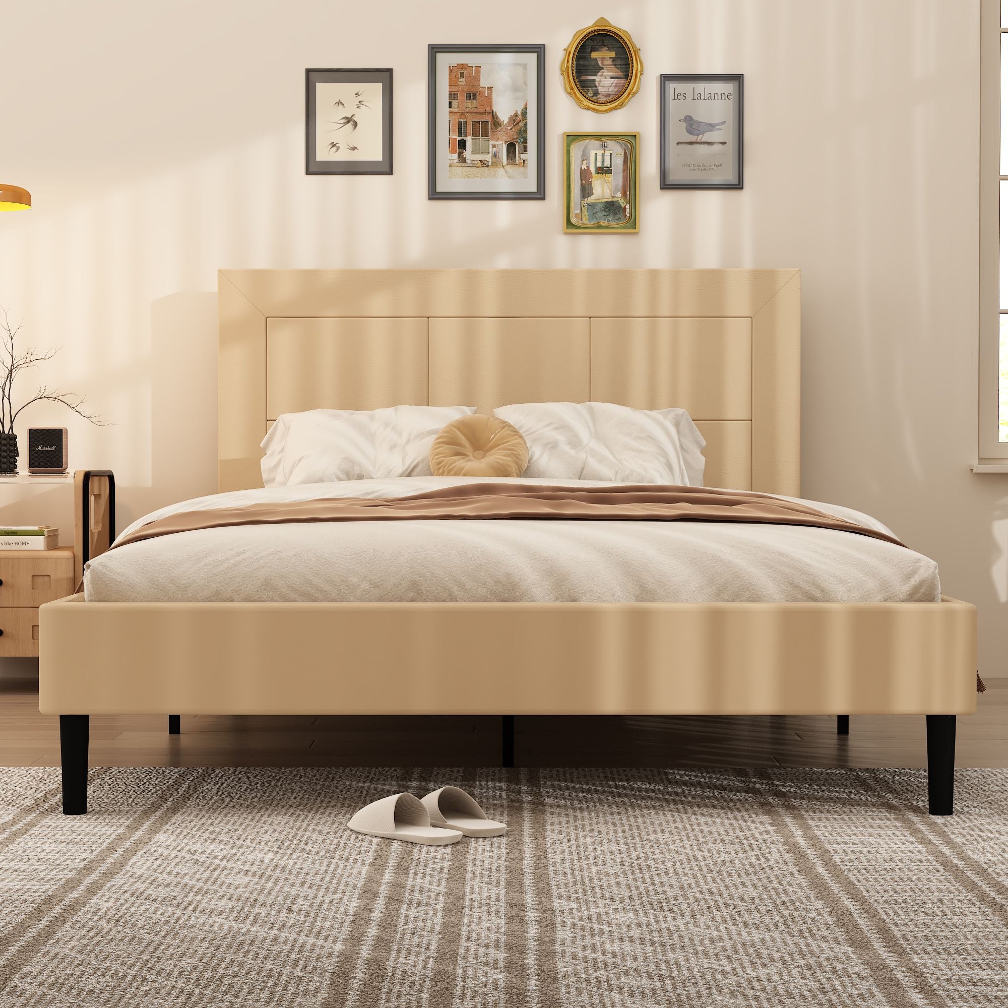 Queen Size Bed Frame w/ Headboard by Yeah Depot - Comfortable Living Decor
