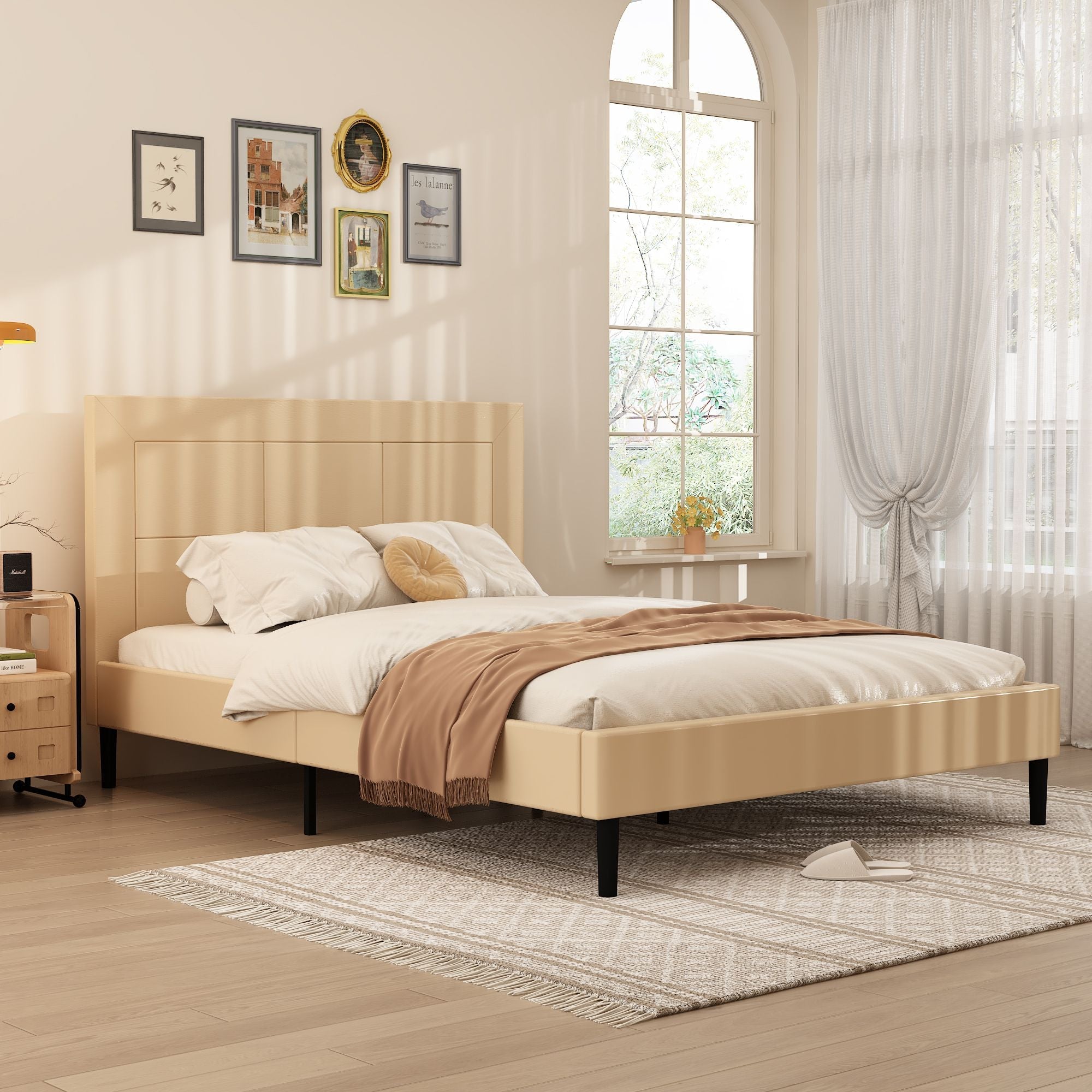 Queen Size Bed Frame w/ Headboard by Yeah Depot - Comfortable Living Decor