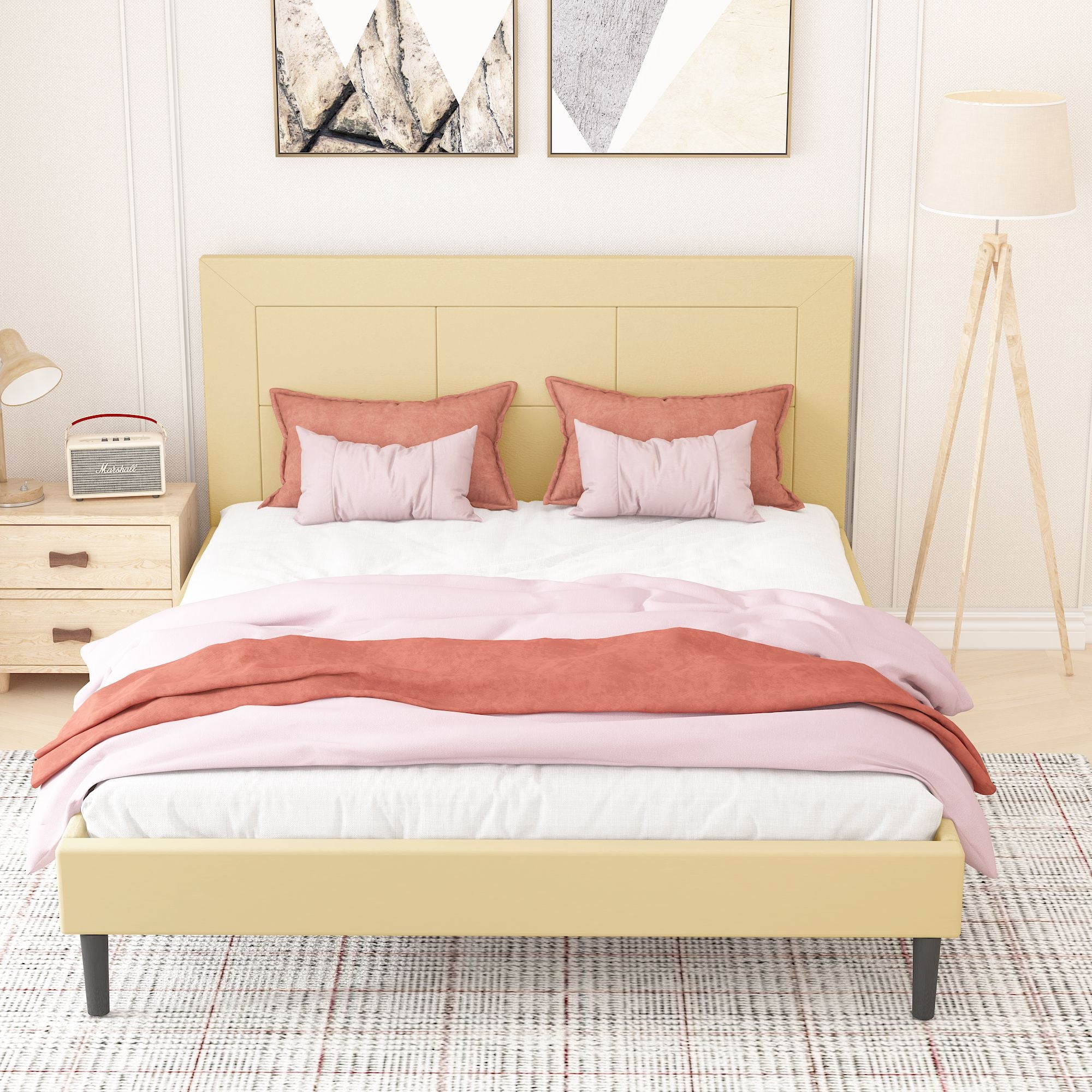 Queen Size Bed Frame w/ Headboard by Yeah Depot - Comfortable Living Decor