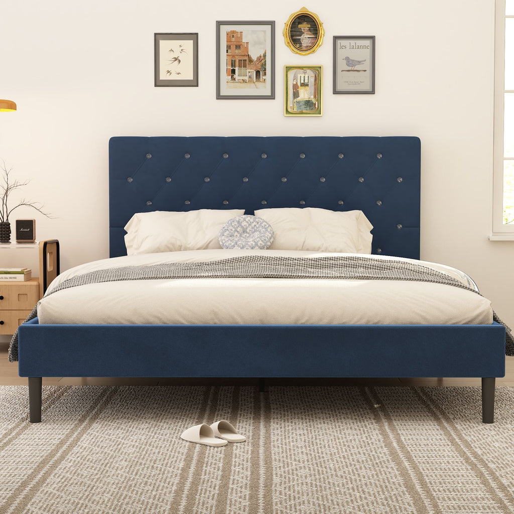Queen Size Bed Frame w/ Headboard by Yeah Depot - Comfortable Living Decor