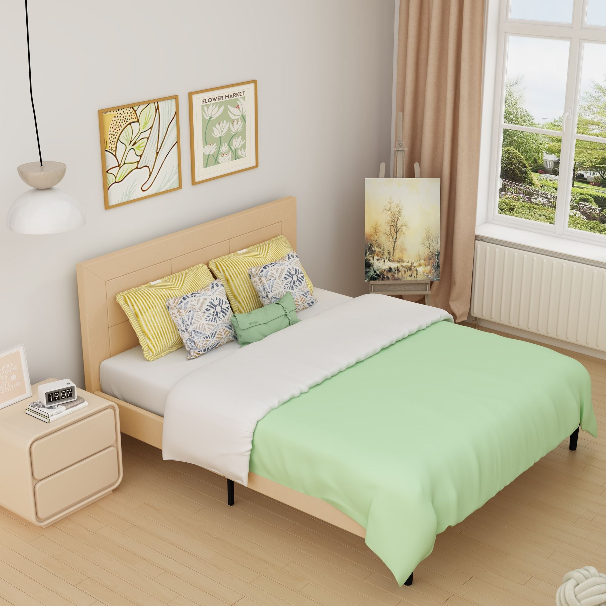 Queen Size Bed Frame w/ Headboard by Yeah Depot - Comfortable Living Decor