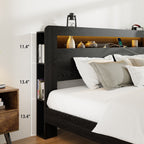 Queen Size Platform Bed Frame w/ LED Light by Yeah Depot - Comfortable Living Decor