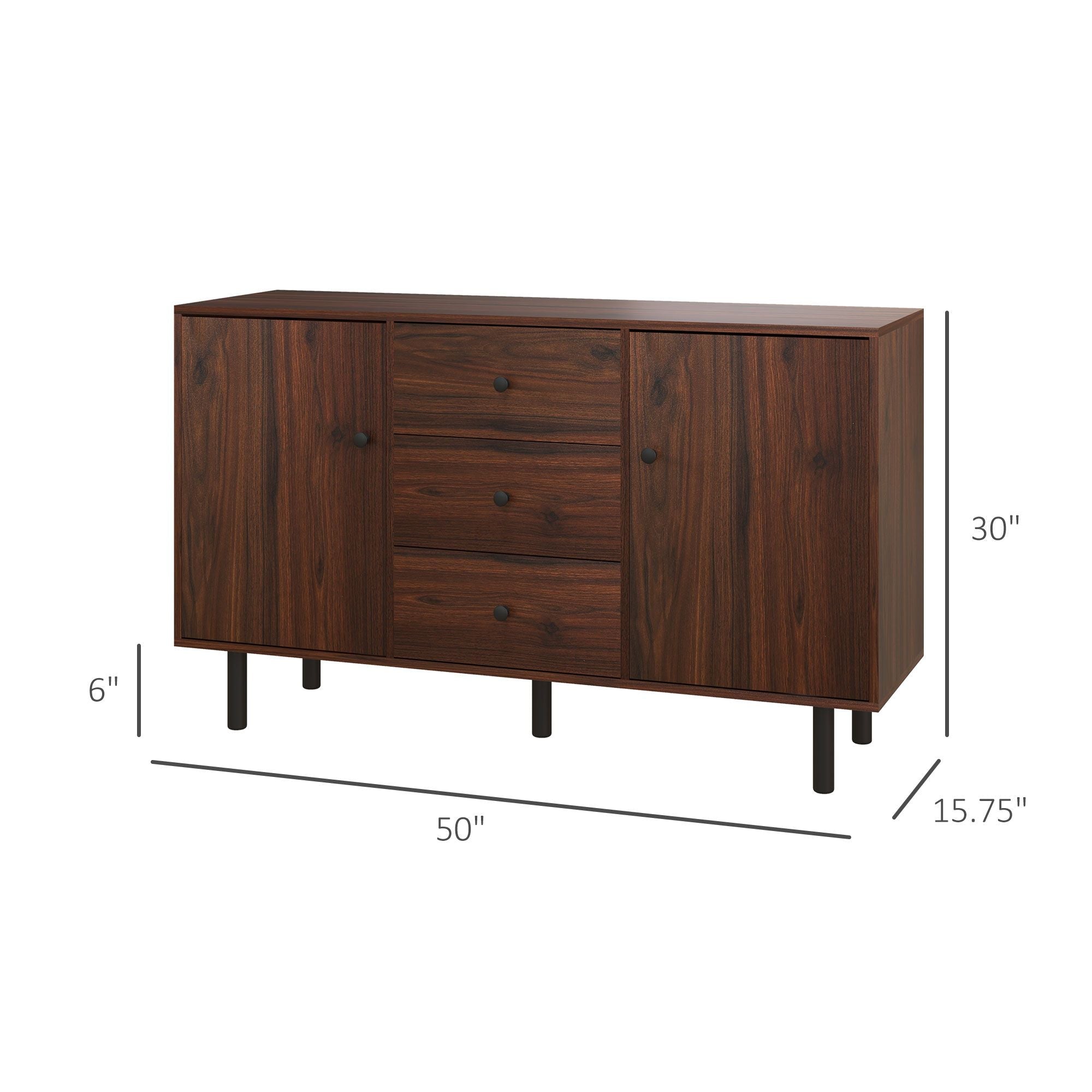 Retro Sideboard Kitchen Buffet by Homcom - Comfortable Living Decor