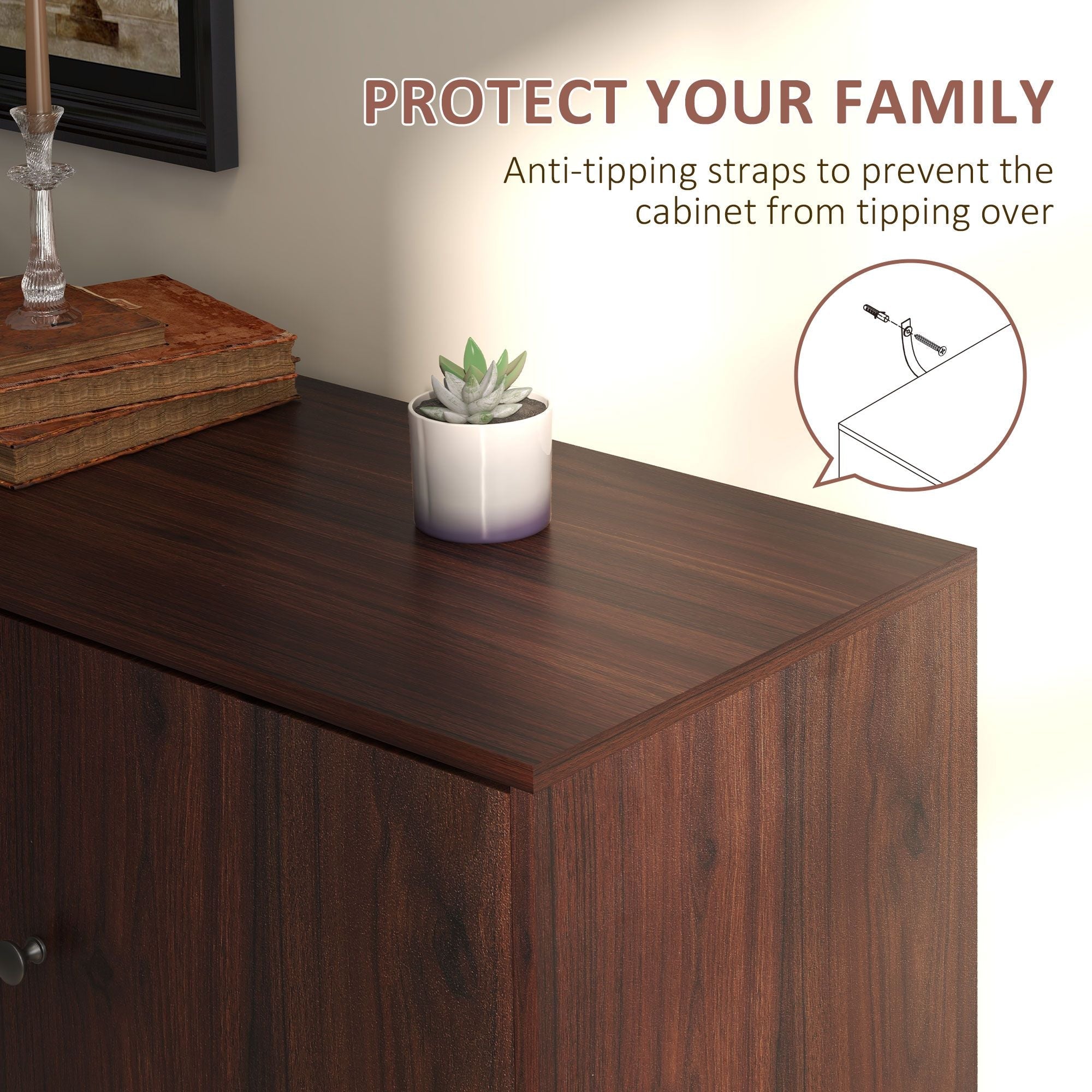 Retro Sideboard Kitchen Buffet by Homcom - Comfortable Living Decor