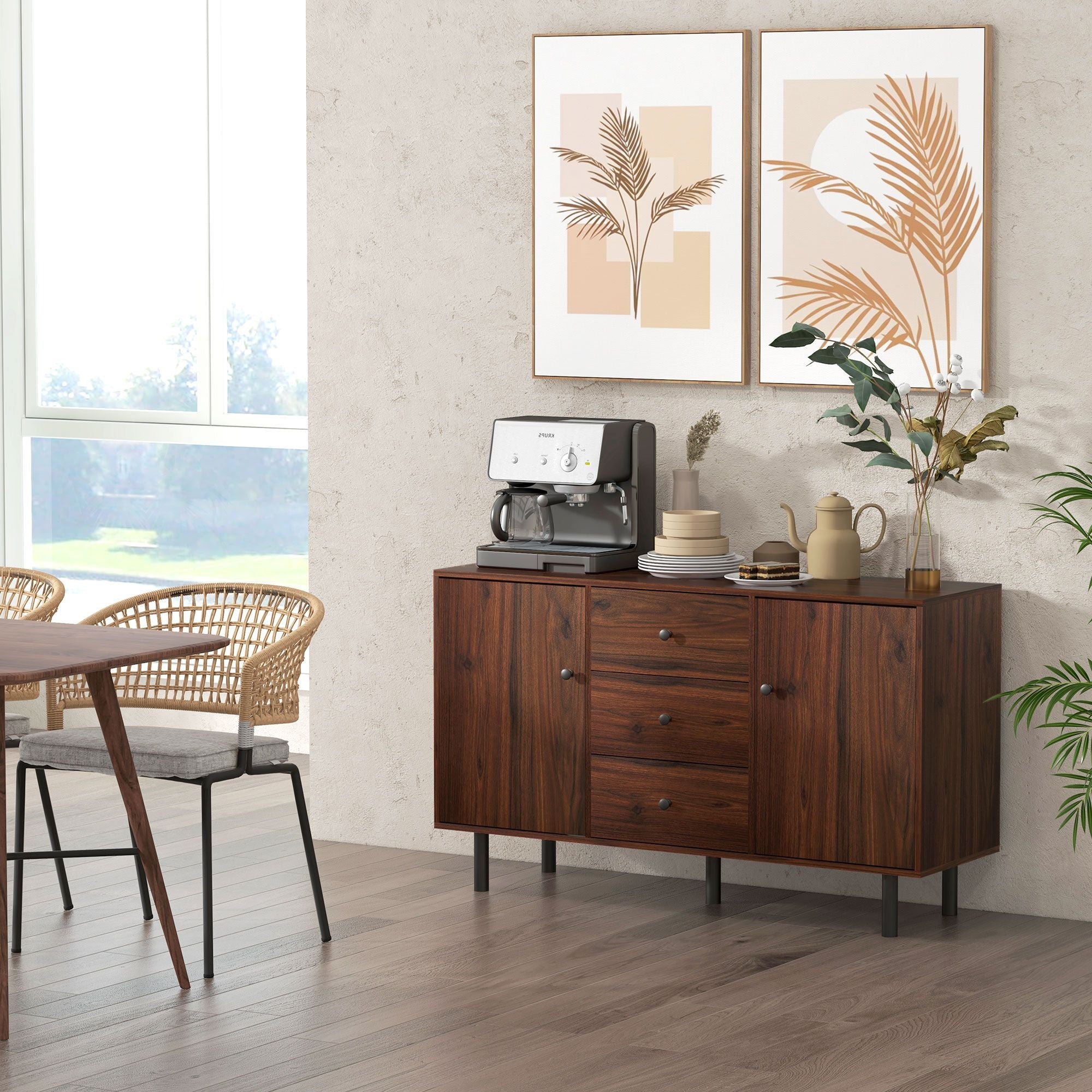 Retro Sideboard Kitchen Buffet by Homcom - Comfortable Living Decor