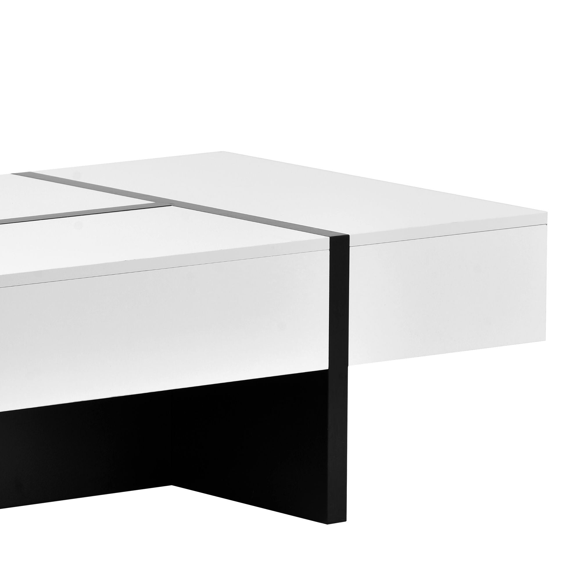 Rosmary High Gloss Surface Cocktail Table by Orien - Comfortable Living Decor