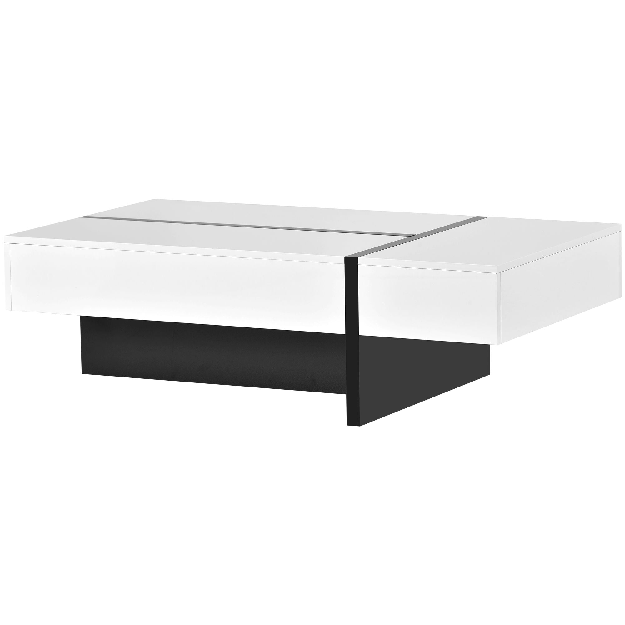 Rosmary High Gloss Surface Cocktail Table by Orien - Comfortable Living Decor